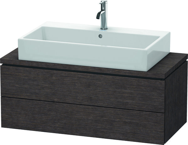 Bild von Duravit L-Cube Waschtischunterbau für Konsole, Breite 1020mm, Tiefe 477mm, 2 Schubkästen, Farbe: Eiche Dunkel gebürstet Echtholzfurnier