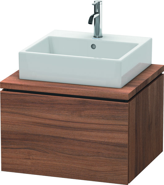 Bild von Duravit L-Cube Waschtischunterbau für Konsole, Breite 620mm, Tiefe 547mm, 1 Auszug, Farbe: Nussbaum Natur Dekor