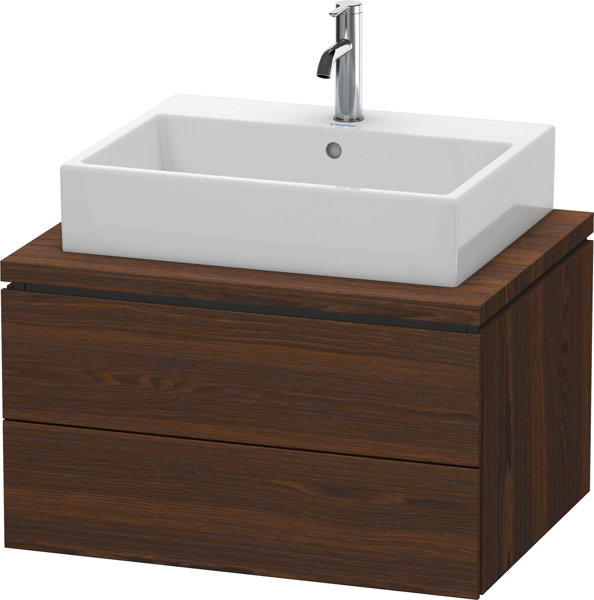 Bild von Duravit L-Cube Waschtischunterbau für Konsole, Breite 720mm, Tiefe 547mm, 2 Schubkästen, Farbe: Nussbaum gebürstet Echtholzfurnier