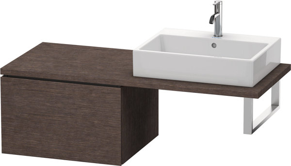 Bild von Duravit L-Cube Unterschrank für Konsole, Breite 620mm, Tiefe 547mm, 1 Auszug, Farbe: Eiche Dunkel gebürstet Echtholzfurnier