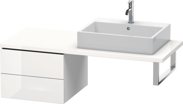 Bild von Duravit L-Cube Unterschrank für Konsole, Breite 520mm, Tiefe 547mm, 2 Schubkästen, Farbe: Weiß Hochglanz Dekor