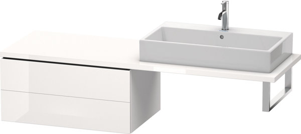 Bild von Duravit L-Cube Unterschrank für Konsole, Breite 820mm, Tiefe 547mm, 2 Schubkästen, Farbe: Weiß Hochglanz Dekor