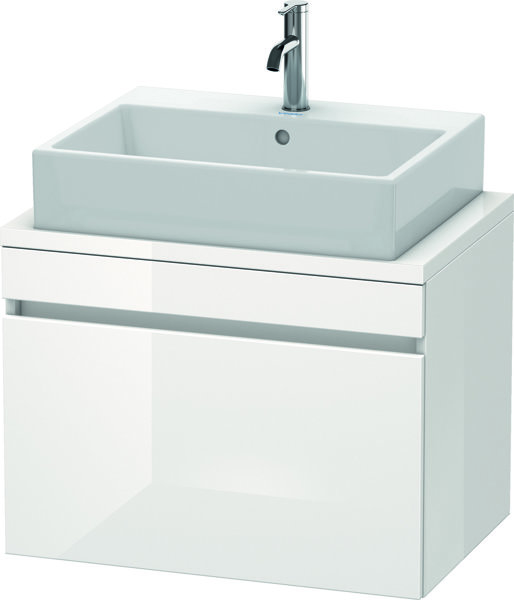 Bild von Duravit DuraStyle Waschtischunterschrank für Konsole compact, 1 Auszug, 700mm, Farbe (Front/Korpus): Graphit Matt Dekor / Weiß Matt Dekor