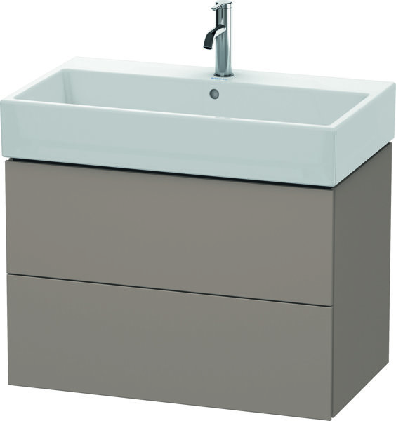 Bild von Duravit L-Cube Waschtischunterbau wandhängend, 2 Schubkästen, 78,4 x 45,9 cm, für Vero Air 235080, Farbe: Basalt Matt Dekor