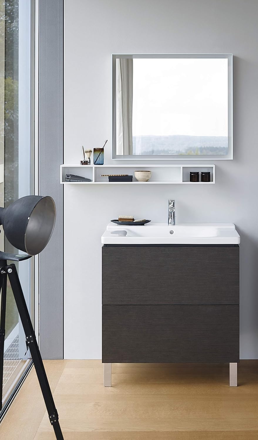 Bild von Duravit L-Cube Waschtischunterbau wandhängend Flanell Grau Seidenmatt 1184x459x544 mm - LC627909090 LC627909090