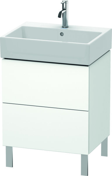 Bild von Duravit L-Cube Waschtischunterbau stehend 58,4 x 45,9 cm, 2 Auszüge, für Vero Air 235060, Farbe: Eiche Dunkel gebürstet Echtholzfurnier