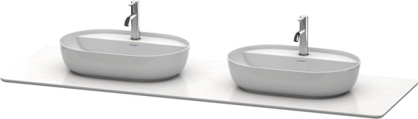 Bild von Duravit Luv Quarzsteinkonsole LU9467B, Breite 1783mm, passend zu Waschtischunterbau LU9562, LU9567, Farbe: Weiß Struktur