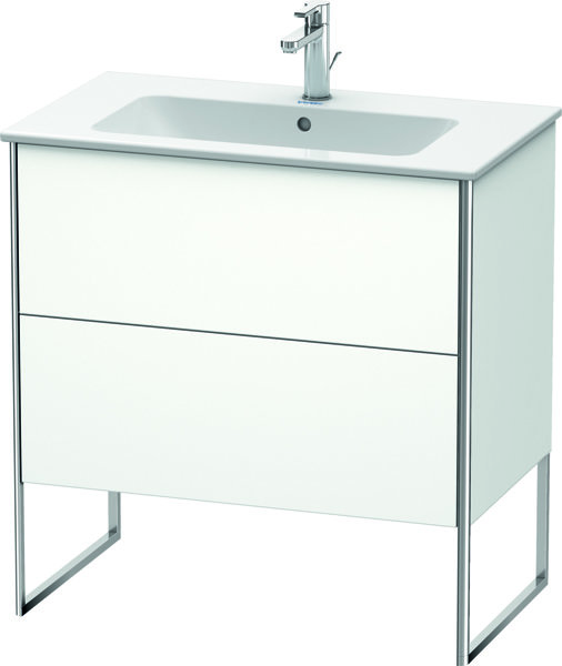 Bild von Duravit XSquare Waschtischunterbau stehend 81,0 x 47,8 cm, 2 Auszüge, für Waschtisch ME by Starck  233683, Farbe (Front/Korpus): Betongrau Matt