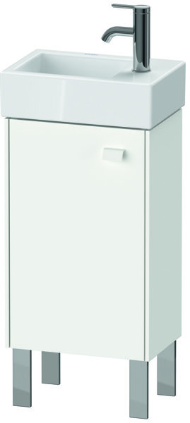 Bild von Duravit Brioso Waschtischunterbau stehend 36,4,0 x 23,9 cm, 1 Tür, Anschlag links, 1 Glasfachboden, für Waschtisch Vero Air  072438, Farbe (Front/Korpus): Europäische Eiche Dekor, Griff Chrom