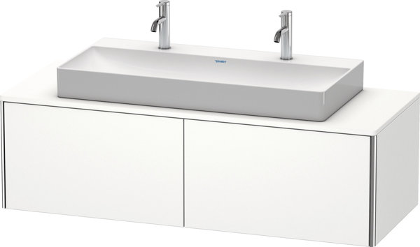 Bild von Duravit XSquare Waschtischunterbau wandhängend 140,0 x 54,8 cm, 2 Auszüge, für Waschtisch Vero Air  235010, Farbe (Front/Korpus): Stone Blue Hochglanz Lack