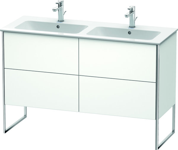 Bild von Duravit XSquare Waschtischunterbau stehend 128,0 x 47,8 cm, 4 Auszüge, für Waschtisch ME by Starck  233613, Farbe (Front/Korpus): Nachtblau Seidenmatt Lack