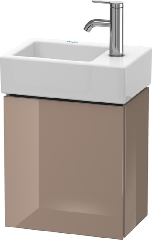 Bild von Duravit L-Cube Waschtischunterbau wandhängend 36,4 x 24,1 cm, 1 Tür, für Vero Air 072438 LC6293L, Farbe: Cappuccino Hochglanz Lack