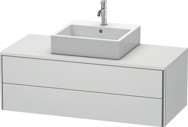 Bild von Duravit XSquare Waschtischunterbau wandhängend 120,0 x 54,8 cm, 2 Schubkästen, Farbe (Front/Korpus): Weiß Seidenmatt Lack - XS491203636