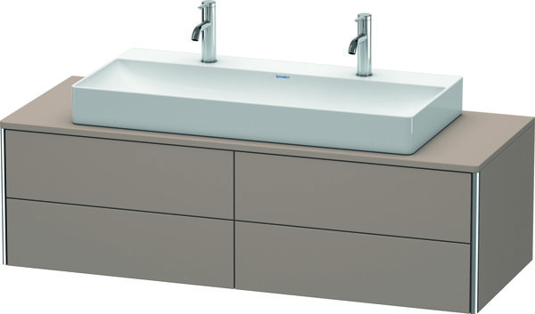 Bild von Duravit XSquare Waschtischunterbau wandhängend 140,0 x 54,8 cm, 4 Schubkästen, für Waschtisch Vero Air, Farbe (Front/Korpus): Basalt Matt Dekor - XS4915M4343