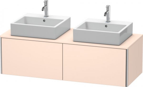 Bild von Duravit XSquare Waschtischunterbau wandhängend 140,0 x 48,0 cm, 2 Auszüge, Farbe (Front/Korpus): Nordic Weiß Seidenmatt Lack