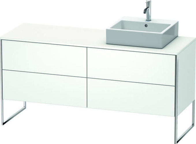 Bild von Duravit XSquare Waschtischunterbau stehend 160,0 x 54,8 cm, 4 Auszüge, Farbe (Front/Korpus): Lichtblau Seidenmatt Lack