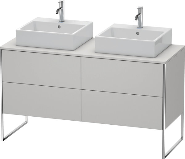 Bild von Duravit XSquare Waschtischunterbau stehend 140,0 x 54,8 cm, 4 Auszüge, Farbe (Front/Korpus): Nordic Weiß Seidenmatt Lack - XS4926B3939