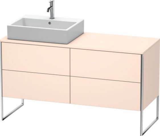 Bild von Duravit XSquare Waschtischunterbau wandhängend 140,0 x 54,8 cm, 4 Auszüge, Farbe (Front/Korpus): Taupe Seidenmatt Lack - XS4923L6060