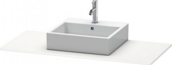 Bild von Duravit XSquare Konsole 060E, 1000x 550 mm, 1 Ausschnitt, Farbe (Front/Korpus): Nachtblau Seidenmatt Lack