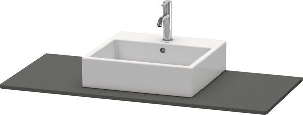 Bild von Duravit XSquare Konsole 060F, 1200x 550 mm, 1 Ausschnitt, Farbe (Front/Korpus): Graphit Matt Dekor