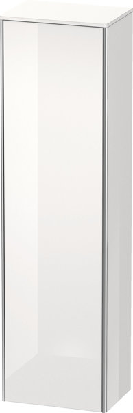 Bild von Duravit XSquare Hochschrank 50,0x35,6 cm, 1 Tür, Anschlag Links, 4 Glasfachböden, Farbe (Front/Korpus): Weiß Hochglanz Dekor - XS1313L2222