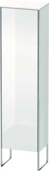 Bild von Duravit XSquare Hochschrank stehend 50,0x35,6 cm, 1 Tür, Anschlag Links, 4 Glasfachböden, Farbe (Front/Korpus): Weiß Hochglanz Dekor - XS1314L2222