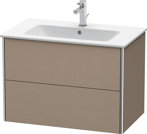 Bild von Duravit XSquare Waschtischunterbau wandhängend 81,0 x 47,8 cm, 2 Schubkästen, für Waschtisch ME by Starck 233683, Farbe (Front/Korpus): Leinen - XS417207575