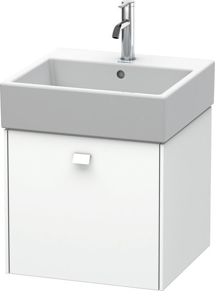 Bild von Duravit Brioso Waschtischunterbau wandhängend 48,4 x 45,9 cm, 1 Auszug, für Waschtisch Vero Air  235050, Farbe (Front/Korpus): Taupe Matt Dekor, Griff Chrom