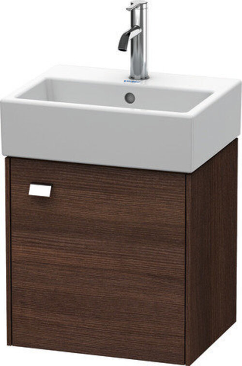Bild von Duravit Brioso Waschtischunterbau wandhängend 43,4 x 33,9 cm, 1 Tür, Anschlag rechts, für Waschtisch Vero Air  072445, Farbe (Front/Korpus): Kastanie Dunkel Dekor, Griff Chrom