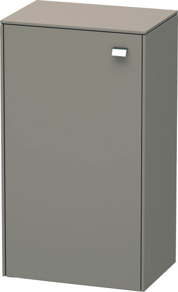 Bild von Duravit Brioso Halbhochschrank Individual, 1 Tür, Anschlag links, 2 Glasfachböden, Höhe min. 61,0 cm - max. 91,0 cm, Breite min. 27,0 cm - max. 52,0 cm, Tiefe min. 19,6 cm - max. 35,9 cm, Farbe (Front/Korpus): Basalt Matt Dekor, Griff Chrom