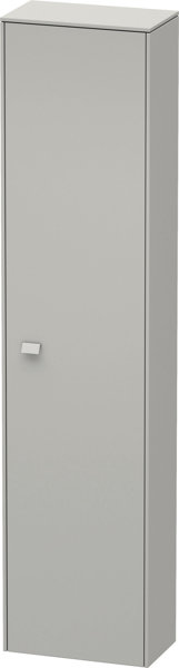 Bild von Duravit Brioso Halbhochschrank Individual, 1 Tür, Anschlag rechts, 2 Holzfachböden, 2 Glasfachböden, Höhe min. 133, cm - max. 201,0 cm, Breite min. 27,0 cm - max. 52,0 cm, Tiefe min. 19,6 cm - max. 35,9 cm, Farbe (Front/Korpus): Betongrau Matt Dekor, Griff Betongrau Matt