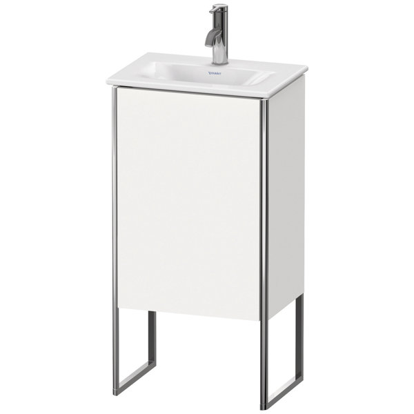 Bild von Duravit XSquare Waschtischunterbau stehend 43,0 x 30,8 cm,1 Tür, Anschlag rechts, 1 Glasfachboden, für Waschtisch Viu 073345, Farbe (Front/Korpus): Weißer Flieder Hochglanz Lack