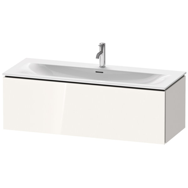 Bild von Duravit L-Cube Waschtischunterbau wandhängend LC6139, 1220x481 mm, 1 Auszug, für Viu 234412, Farbe: Weiß Hochglanz Dekor