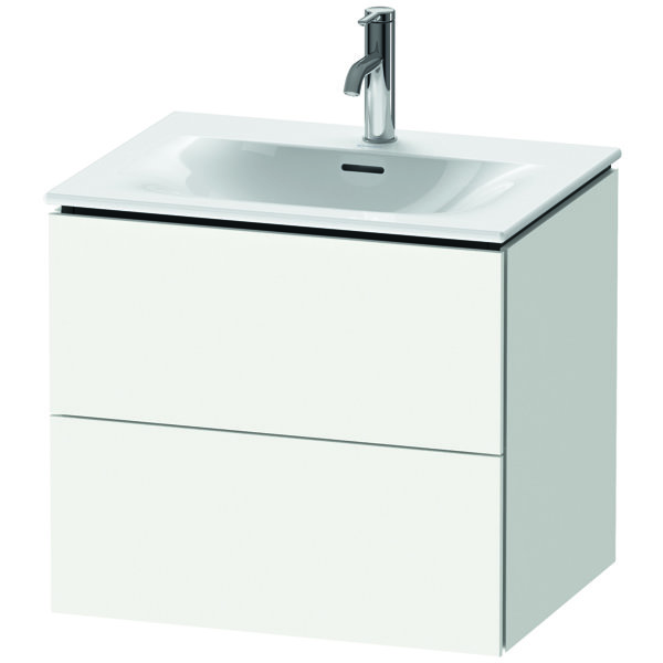 Bild von Duravit L-Cube Waschtischunterbau wandhängend LC6305, 620x481 mm, 2 Schubkästen, für Viu 234463, Farbe: Tessiner Kirschbaum