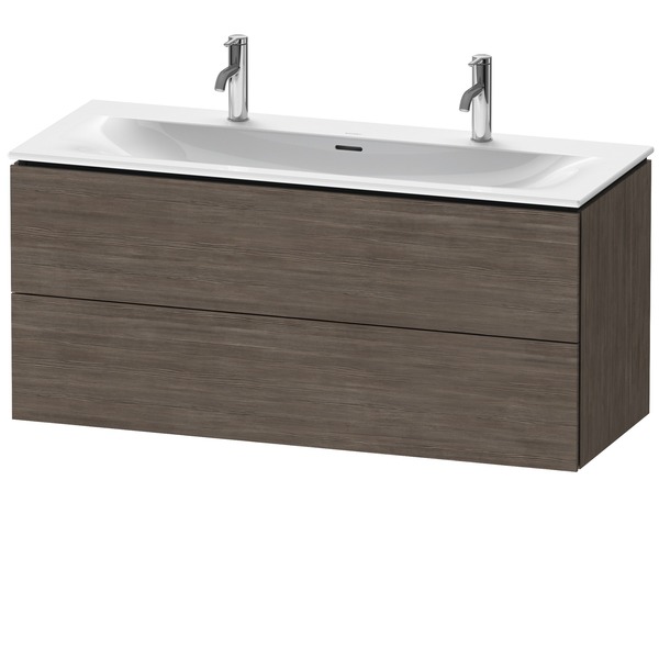 Bild von Duravit L-Cube Waschtischunterbau wandhängend LC6309, 1220x481 mm, 2 Schubkästen, für Viu 234412, Farbe: Pine Terra Dekor