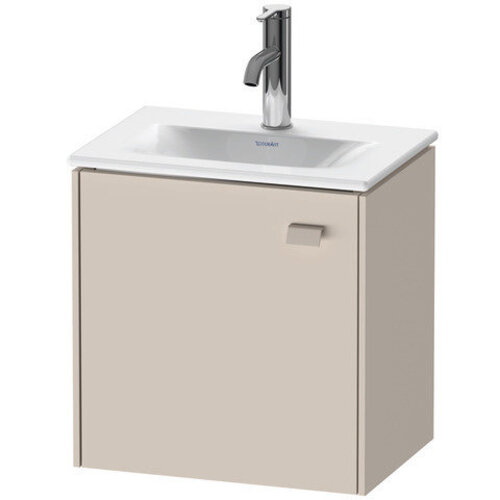 Bild von Duravit Brioso Waschtischunterbau wandhängend 44,0 x 31,0 cm, 1 Tür, Anschlag links, für Waschtisch Viu 073345, Farbe (Front/Korpus): Taupe Matt Dekor, Griff Taupe Matt