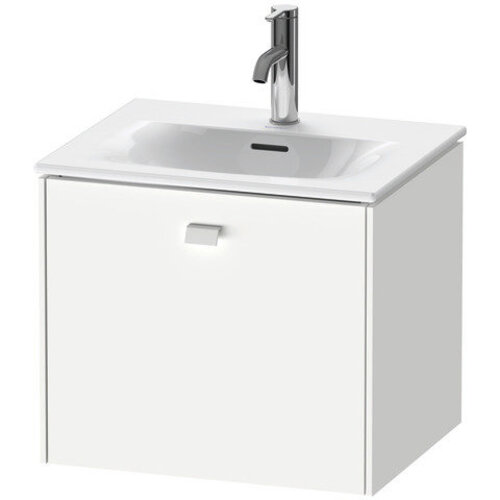 Bild von Duravit Brioso Waschtischunterbau wandhängend 52,0 x 41,9 cm, 1 Auszug, für Waschtisch Viu 234453, Farbe (Front/Korpus): Weiß Matt Dekor, Griff Weiß Matt