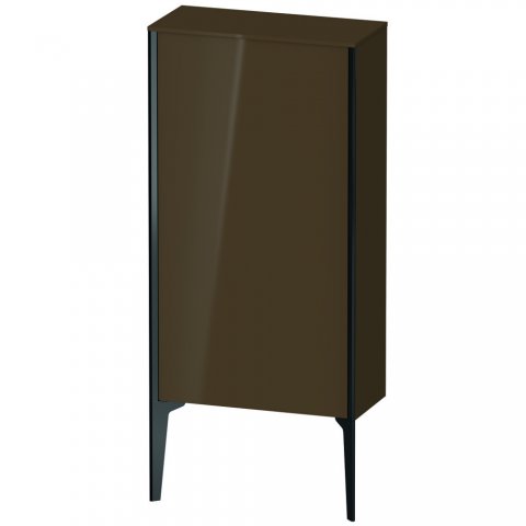 Bild von Duravit XViu XV1306 Halbhochschrank stehend, 500x240 mm, Höhe 890 mm, 1 Tür Anschlag rechts, Farbe (Front/Korpus): schwarz matt/olive braun hgl.
