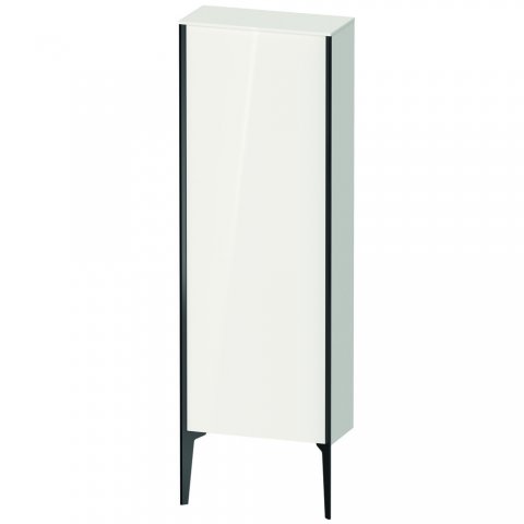 Bild von Duravit XViu XV1316 Halbhochschrank stehend, 500x240 mm, Höhe 1330mm, 1 Tür Anschlag rechts, Farbe (Front/Korpus): schwarz matt/weiß hgl. - XV1316RB285