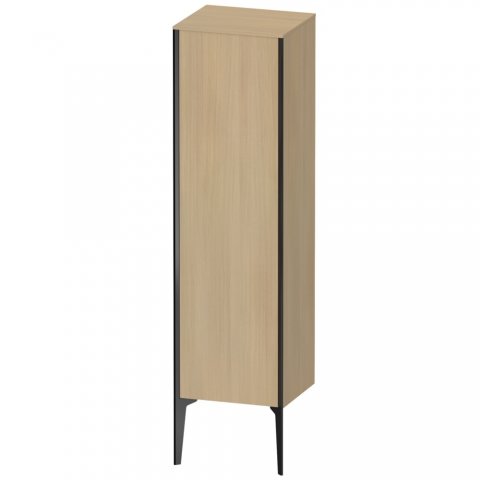 Bild von Duravit XViu XV1325 Halbhochschrank stehend, 400x360 mm, Höhe 1330mm, 1 Tür Anschlag Links, Farbe (Front/Korpus): schwarz matt/mediter. Eiche - XV1325LB271