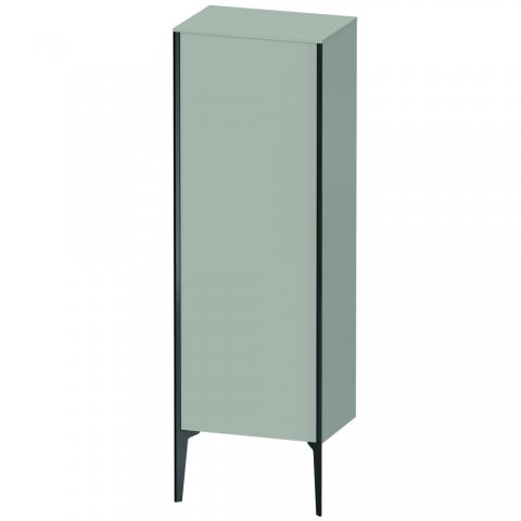 Bild von Duravit XViu XV1326 Halbhochschrank stehend, 500x360 mm, Höhe 1330mm, 1 Tür Anschlag rechts, Farbe (Front/Korpus): schwarz matt/betongrau matt - XV1326RB207