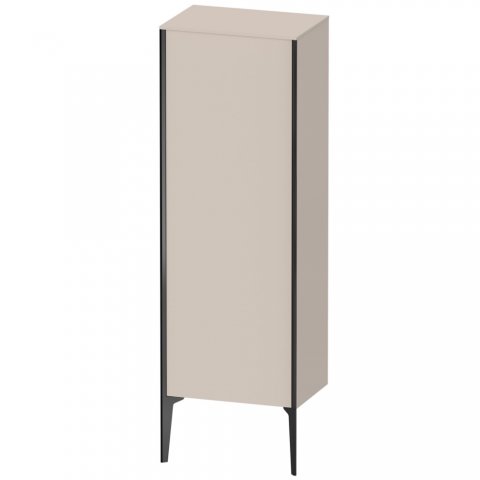 Bild von Duravit XViu XV1326 Halbhochschrank stehend, 500x360 mm, Höhe 1330mm, 1 Tür Anschlag rechts, Farbe (Front/Korpus): schwarz matt/Taupe - XV1326RB291