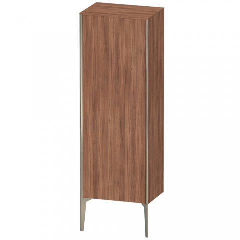 Bild von Duravit XViu XV1326 Halbhochschrank stehend, 500x360 mm, Höhe 1330mm, 1 Tür Anschlag rechts, Farbe (Front/Korpus): Champagner matt/nussbaum Natur - XV1326RB179