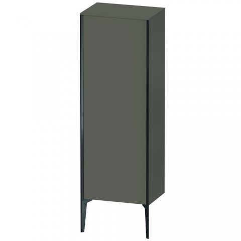 Bild von Duravit XViu XV1326 Halbhochschrank stehend, 500x360 mm, Höhe 1330mm, 1 Tür Anschlag Links, Farbe (Front/Korpus): schwarz matt/Flannel Grey sm. - XV1326LB290