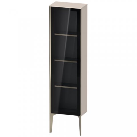 Bild von Duravit XViu XV1365 Halbhochschrank mit Glastür stehend, Anschlag rechts, 400x240 mm, Höhe 1330 mm, Farbe (Front/Korpus): Champagner matt/Taupe - XV1365RB191