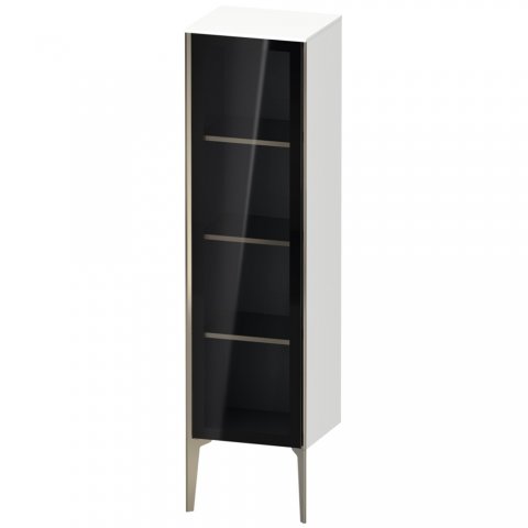 Bild von Duravit XViu XV1367 Halbhochschrank mit Glastür stehend, Anschlag rechts, 400x360 mm, Höhe 1330 mm, Farbe (Front/Korpus): Champagner matt/mediter. Eiche - XV1367RB171