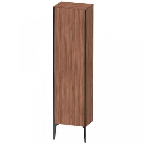 Bild von Duravit XViu XV1336 Hochschrank stehend, 500x360 mm, Höhe 1770 mm, 1 Tür Anschlag Links, Farbe (Front/Korpus): schwarz matt/nussbaum Natur - XV1336LB279