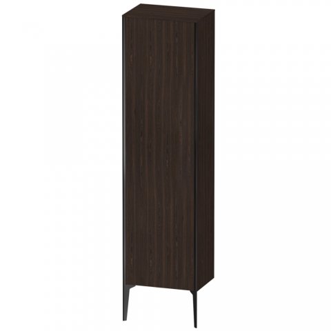 Bild von Duravit XViu XV1336 Hochschrank stehend, 500x360 mm, Höhe 1770 mm, 1 Tür Anschlag Links, Farbe (Front/Korpus): schwarz matt/nussbaum gebürstet - XV1336LB269