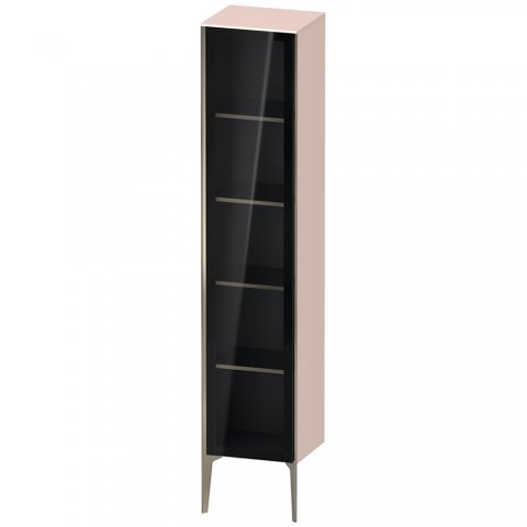 Bild von Duravit XViu XV1375 Hochschrank mit Glastür stehend, Anschlag links, 400x360 mm, Höhe 1770 mm, Farbe (Front/Korpus): champagner matt/apricot pearl hgl.