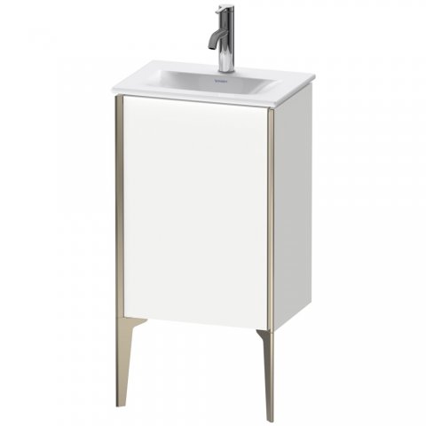 Bild von Duravit XViu 4068 Waschtischunterbau stehend, 1 Tür Anschlag links, für Waschtisch Viu 073345, 430x310 mm, Farbe (Front/Korpus): schwarz matt/tess. kirschbaum